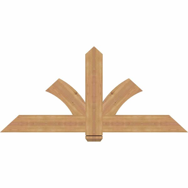 Ekena Millwork Redmond Smooth Timber Gable Bracket, Western Red Cedar, 60"W x 27"H x 1 1/2"D x 5 1/2"F, 11/12 Pitch GBW060X27X0206RED00SWR - main